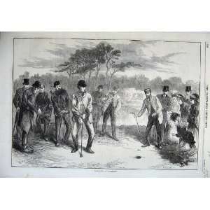  1870 Sport Men Golf Match Blackheath Clubs Course Art 