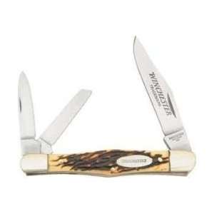  Winchester Whittler Sim StagThree Blade Pocket Knife 