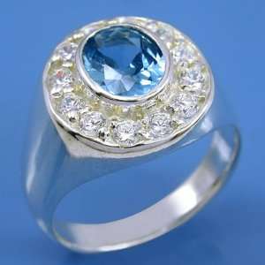  11.67 grams 925 Sterling Silver Fancy Ring Gemstone Size 