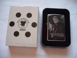 ZIPPO JAMES DEAN STARS of HOLLYWOOD LIGHTER MINT 04 NEW IN TIN WITH 