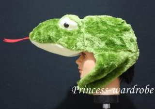 Green Snake Serpent Animal Funny Cute Party Costume Hat Free Size 
