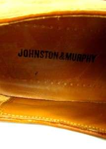 mens brown JOHNSTON & MURPHY oxfords saddle shoes dress leather suede 