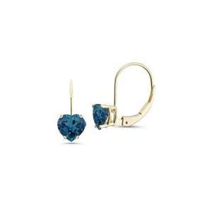  8.02 Ct London Blue Topaz Stud Earrings in 18K Yellow Gold 