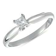   Tomorrow Together 14KW 1/4 cttw Princess Cut Diamond Solitiare Ring