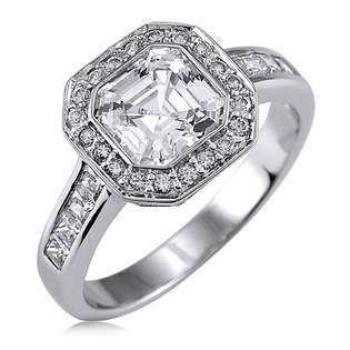 Asscher Cubic Zirconia CZ Ring Size 4 5 6 7 8 9 10   Mothers Day Ring 