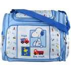 MyGift Blue Snoopy Large Baby Diaper Bag with Changing Pad Plastic 