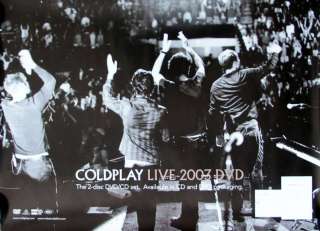 COLDPLAY   LIVE 2003 DVD Promo Poster 18 X 24  