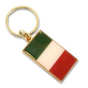  Brass Italian Flag Key Chain 