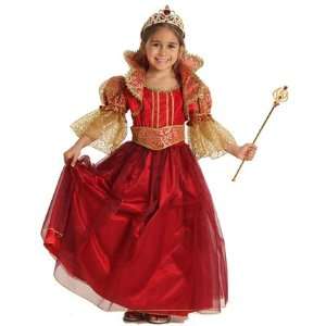   Gold Renaissance Dress with Tiara Costume: Girls Size 6: Toys & Games