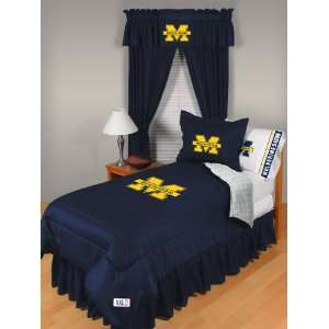  Michigan Wolverines Twin Comforter Midnight Sports 