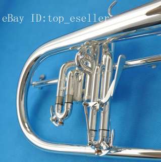   NEW Professional Silver Plated Flugelhorn Horn Monel Valves  