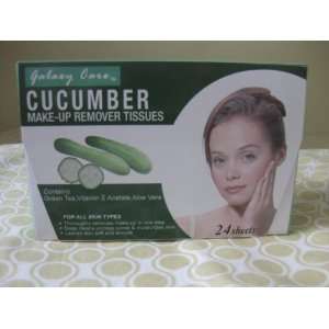 packs Cucumber Make Up Remover Tissues Contains Green Tea, Vitamin E 