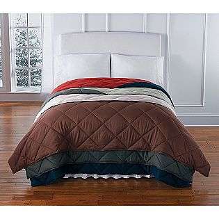 Microfiber Down Alternative Reversible Comforter  Colormate Bed & Bath 