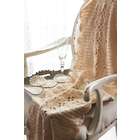 Midwest CBK Antique Ivory Crocheted Lace Table Runner Cotton (Set of 2 