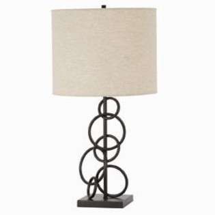 Coaster Table Lamp with Beige Drum Shade in Vintage Bronze Finish at 