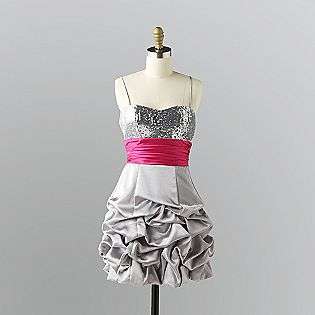   Sequin Pick Up Bubble Dress  B Smart Clothing Juniors Dresses