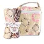 Trend Lab Sweet Safari Pink Bottle Bag and Burp Cloth Set