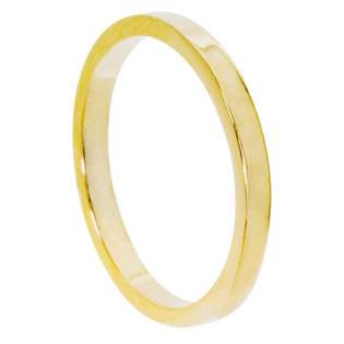   Yellow 14k Gold Womens Overlay Contoured Fit Band (2 mm) 