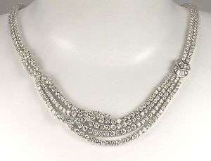 Gold and 30 Carat Diamond Necklace  