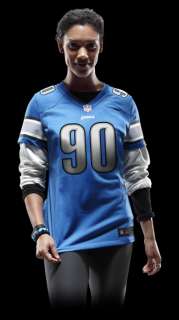 Nike Store. NFL Detroit Lions (Ndamukong Suh) Womens Football Home 