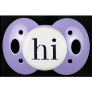  Lots 2 Say Baby Pacifier   Hi   Purple   Made in the USA Baby