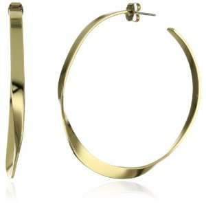  Jules Smith Surf 14k Gold Plated Hoop Earrings: Jewelry