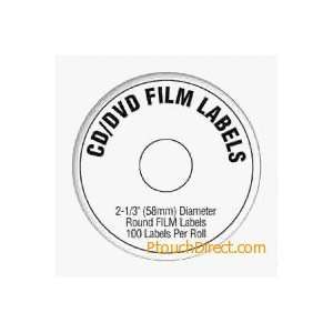   Brother DK1207 CD/DVD Film Labels, 100/Roll, DK 1207