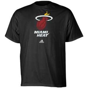    adidas Miami Heat Black Pirmary Logo T shirt: Sports & Outdoors