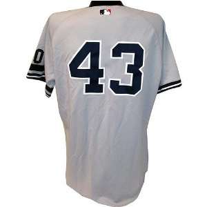   Yankees Game Issued Road Grey Jersey w 10 and Arm Band: Sports