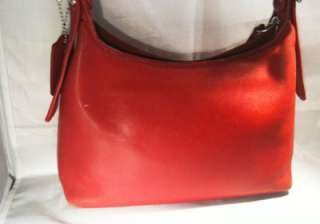 COACH Vintage Legacy Red Leather Hobo Shoulder Bag No. 9136  