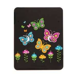  iPad 5 in 1 Case Matte Black Retro Butterflies: Everything 