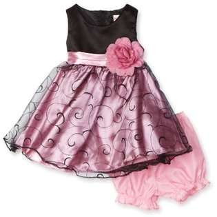 Nannette Baby girls Infant Flower Embroidered Dress at 