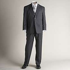 Haggar Suit Up System   Charcoal Gatsby Stripe Suit Collection 