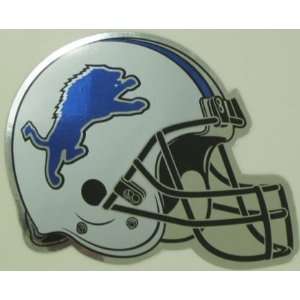  Detroit Lions Helmet Logo Chrome NFL Car Magnet Sports 