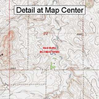  USGS Topographic Quadrangle Map   Red Butte, North Dakota 