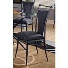 Hillsdale Set of 2 Dining Chairs with Black Microfiber in Black Finish