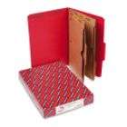 Smead 6 Section Folders w/2 Dividers, Legal, Bright Red