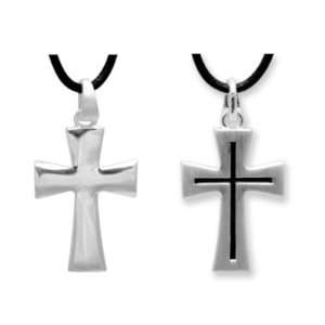  Cross Necklace on Leather Cord Choker Case Pack 24 