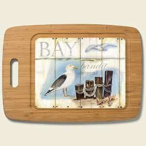 Large Cutting Board ~ Wetland Shorebirds ~ made of bamboo with poly 