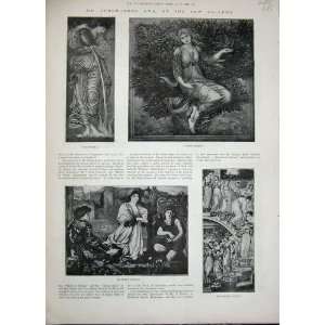  1893 Burne Jones New Gallery Mirror Venus Wood Nymph