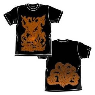 Naruto Kyuubi Nine Tail Fox Black T shirt