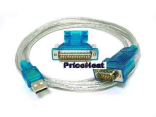 USB to RS232 DB9 male(Serial)/DB25 male Converter Cable  