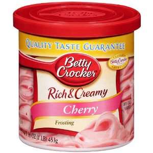Betty Crocker Rich & Creamy Frosting, Cherry, 16 oz (Pack of 8 