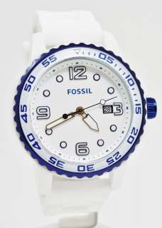 Fossil CE5013 Silicone Ceramic White Mens Watch NEW  