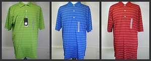 New Greg Norman Mens Golf Polo Shirt Play Dry Striped M L XL  