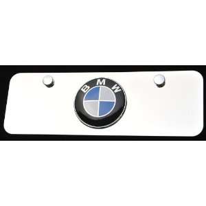  BMW 3D logo on Stainless Steel license plate, NEW half 