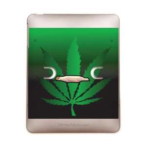  iPad 5 in 1 Case Metal Bronze Marijuana Joint and Leaf 