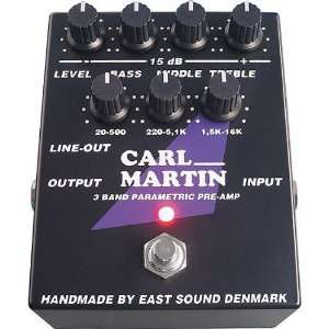  Carl Martin 3 Band Parametric Pre Amp Effects Pedal 