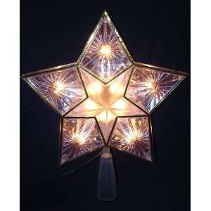    Light Clear Stained Glass Star Christmas Tree Topper: Home & Kitchen