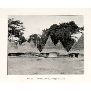 1930 Print Sessu Town Village Gios Liberia Africa Gio Ethnic Group 